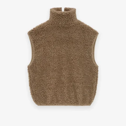 Polar Fleece High Neck Muscle Brown Tee